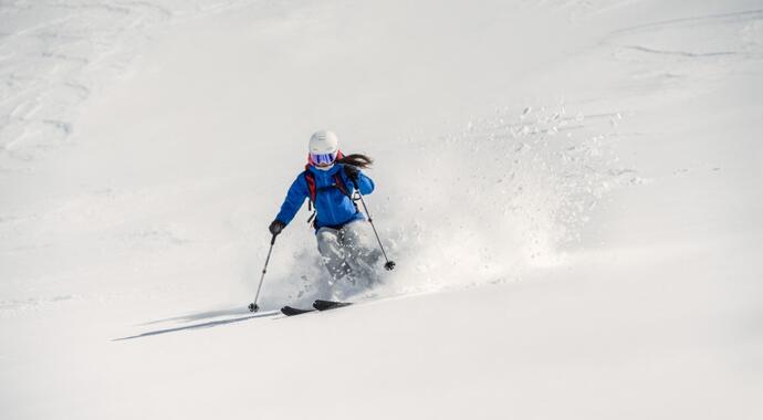 deep snow skiing in the Ziller Valley